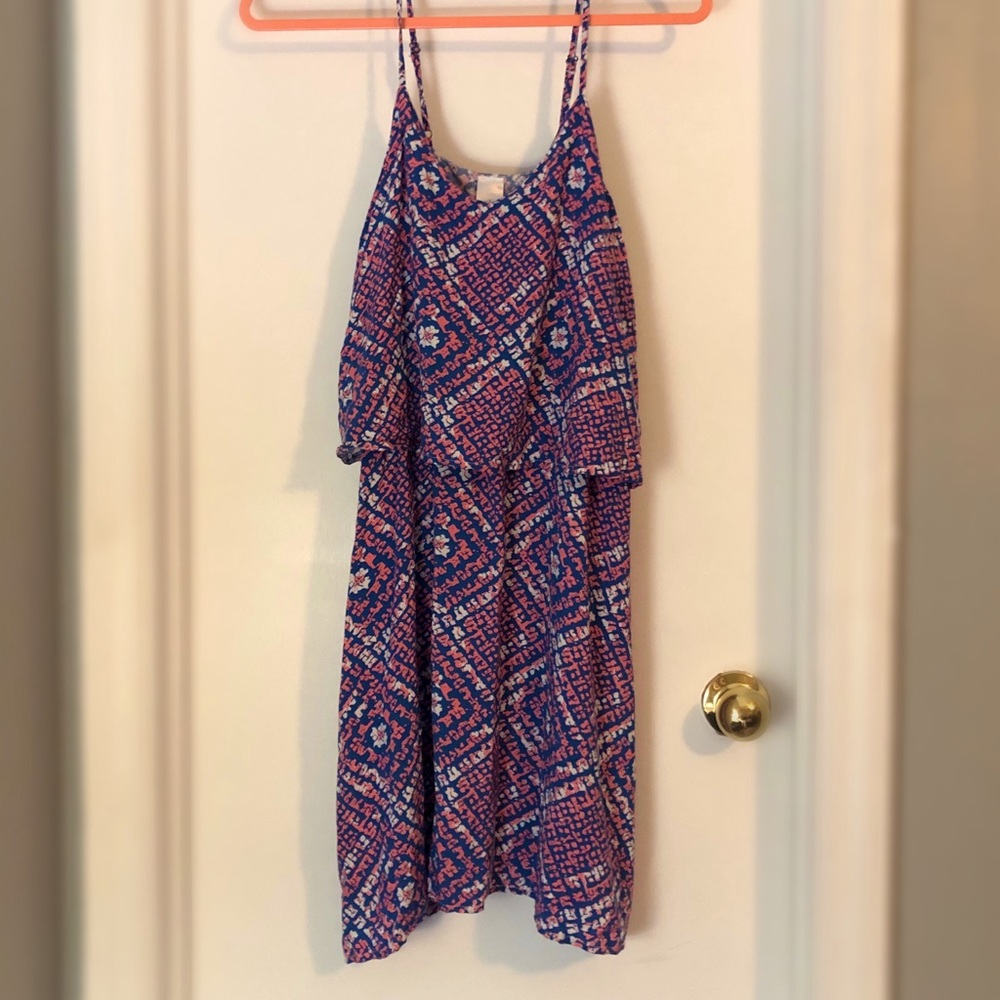 Pretty Ruffled Sleeveless Patterned Summer Dress
